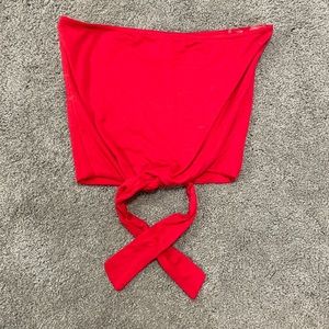 Tillys red crisscross crop top, size M